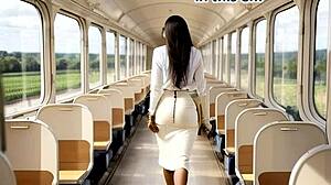 She's got that train ticket to ride in leather stockings! 🚂👠 ai illustrated part 1