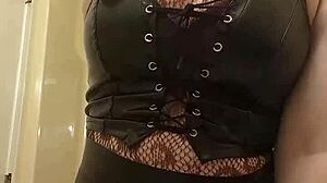 Chubby tattooed slut vibes lovesense toy while applying makeup slow