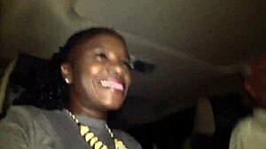 Black milf's pantyhose tears as older daddy rips for quick ebony pussy ride.