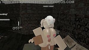 Whoa cute girl landlord can't handle that massive bbc destroying her on roblox?