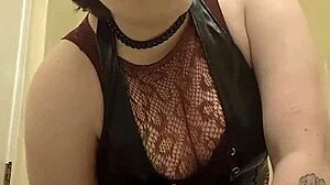 Chubby tattooed slut vibes lovesense toy while applying makeup slow