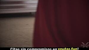 my cute blonde stepmom's lingerie hides her tight hole begging for my cock