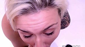 i can't resist this sexy tattooed model's tight pussy at her audition