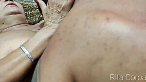 sneaking a tease with my sultry mother-in-law at his place