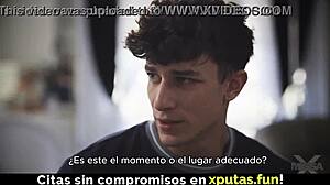 my cute blonde stepmom's lingerie hides her tight hole begging for my cock