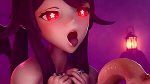 hu tao from vicineko gives the sloppiest blowjob ever??