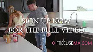 Fucking Busty Babysitter Bent Over Doggystyle with Huge Natural Tits