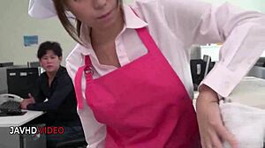 Chihiro Akino's Office Blowjob Creampie Slam