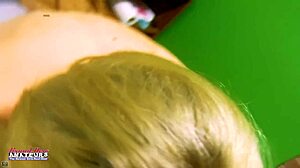 blonde coed olyssia rides big dick milking it dry