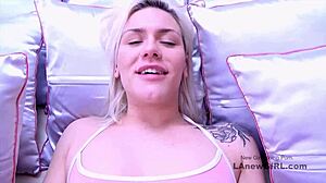 i can't resist this sexy tattooed model's tight pussy at her audition