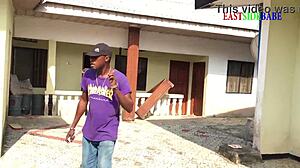 Hey, i caught my horny bbw wife riding that big black landlord cock outdoors - what a slut!