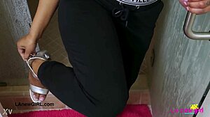 damn, this bronze-skin model strips down for a steamy shower after her hot photoshoot 🚿😍