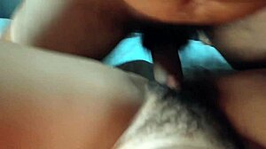 oh god, he's gettin hard rubbin his penis on my hairy pussy lips missionary style!!