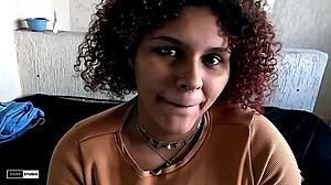 hey check this tattooed brazilian babe's massive natural tits bouncing