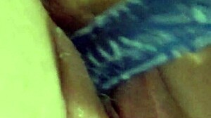 this horny babe squirts cum everywhere all over her thick dildo toy now