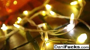 hey sexy dani fingers her tight wet pussy and moans with delight