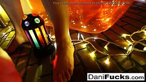 hey sexy dani fingers her tight wet pussy and moans with delight