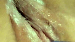 this horny babe squirts cum everywhere all over her thick dildo toy now