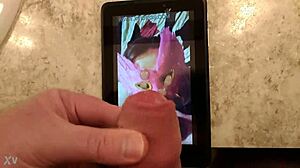 tribute cumshot blasting all over masked nympho2225's face what a rush