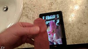 tribute cumshot blasting all over masked nympho2225's face what a rush