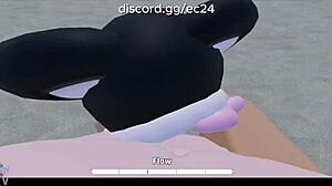 roblox slut takes rough beach pounding with deepthroat and anal frenzy