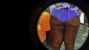 Hidden Cam Catches Huge Ass Latina Neighbor