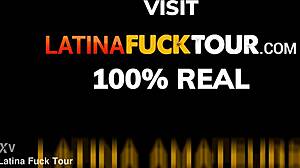 TANNED REDHEAD LATINA DROOLS SALIVA ON MASSIVE WHITE COCK!