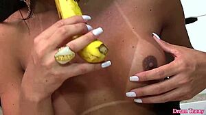 sexy tgirl erika lee strokes her cock solo in anal masturbation fun