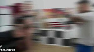 Behind scenes Tabitha Natasha anal threesome no pussy high heels fetish