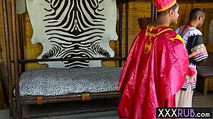 Two lingerie babes crave black monster cocks in steamy group fuck