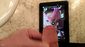 tribute cumshot blasting all over masked nympho2225's face what a rush