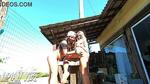 hot brazilian chicas gettin ready for sum wild lesbo fun