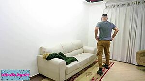 mirella squirts as corno walks in on her taking huge american bbc creampie