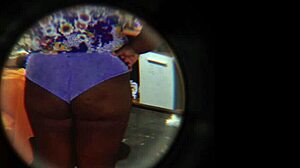 Hidden Cam Catches Huge Ass Latina Neighbor