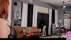 I spot Isiah Maxwell's delicious BBC and beg him to fuck my Latina pussy wildly in the barber shop