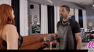 I spot Isiah Maxwell's delicious BBC and beg him to fuck my Latina pussy wildly in the barber shop