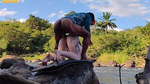 we took these three monster cocks deep in the forest for our first bisexual interracial gangbang creampie