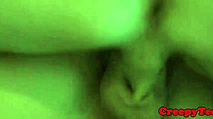 petite neighbor girl roughly dominated by intruder's huge cock