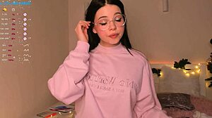 cute petite liza flaunts big tits boobs in webcam chat