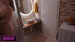 Step Mom Teaches Step Daughter Sex and Shares Cum with New Step Dad