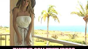 Ever seen a horny blonde's big natural tits quiver during intense pussy rub orgasm?