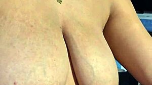 Neighbor acts proper but blasts her tit milk on my cock like a slut