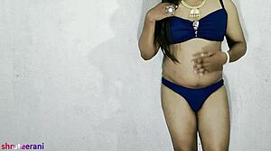 blue bikini part 6 - crossdressing indian shemale teases big cock?