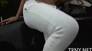 Teen Tranny Bends for Rough Assfucking and Sucking in Hardcore Play