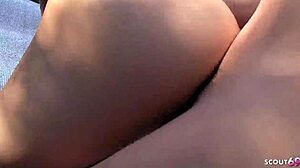 petite asian stepdaughter hairy pussy floppy tits outdoor creampie stepdad fuck!