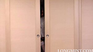 SEXY FUTA LADYBOY LONG MINT SUCKS HER OWN MASSIVE COCK DEEP