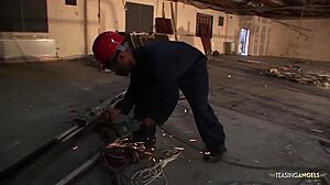 nothing beats threesome fun with this horny brunette cowgirl rider