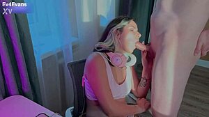 stepsis hones footjob and deepthroat on my cock