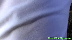 pierced skater euro teen pounded hard in public outdoors