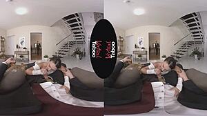 Virtual Taboo Brunette Shaved Pussy Handjob Blowjob Hardcore